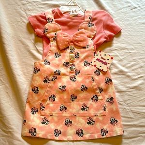 2t pink Minnie Mouse dress two-piece